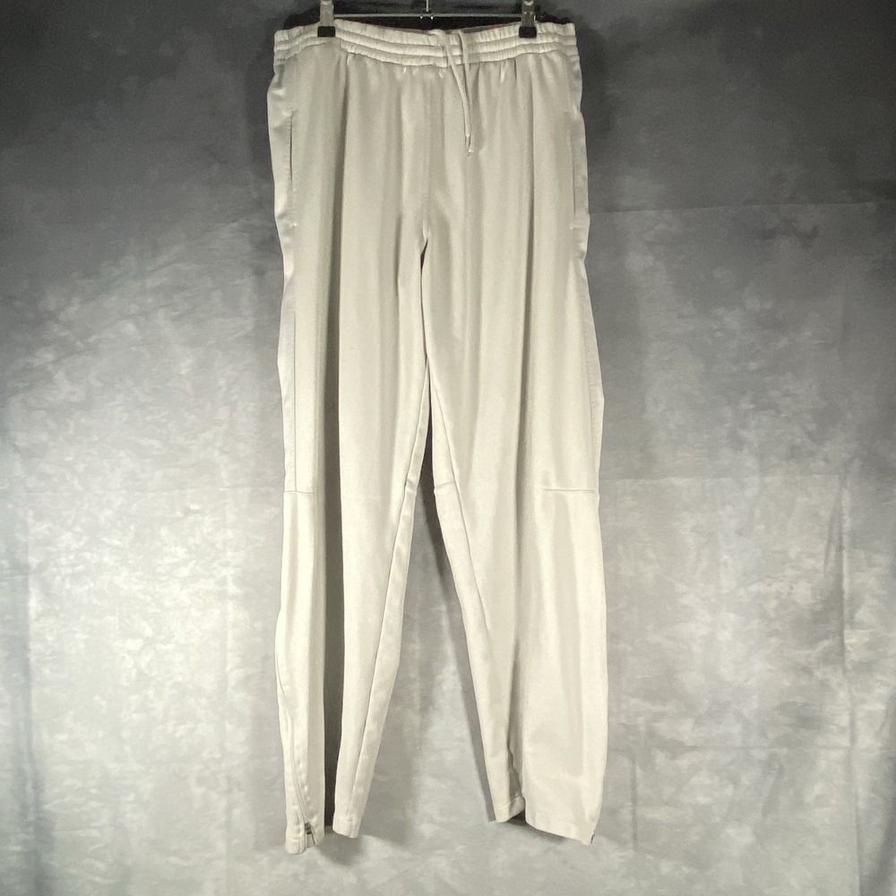 Kappa Track Pants Joggers Size XL Cream Taupe Ankle Zip Y2K Streetwear